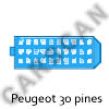 Conector de Diagnóstio Peugeot 30 pines